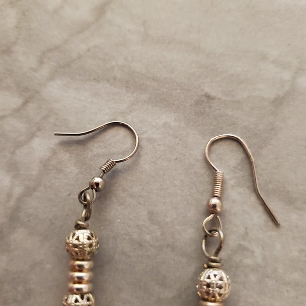 🎀 Gorgeous Pink Resin Drop Dangle Earrings wedding Formal Prom 🎀 - Picture 2 of 7